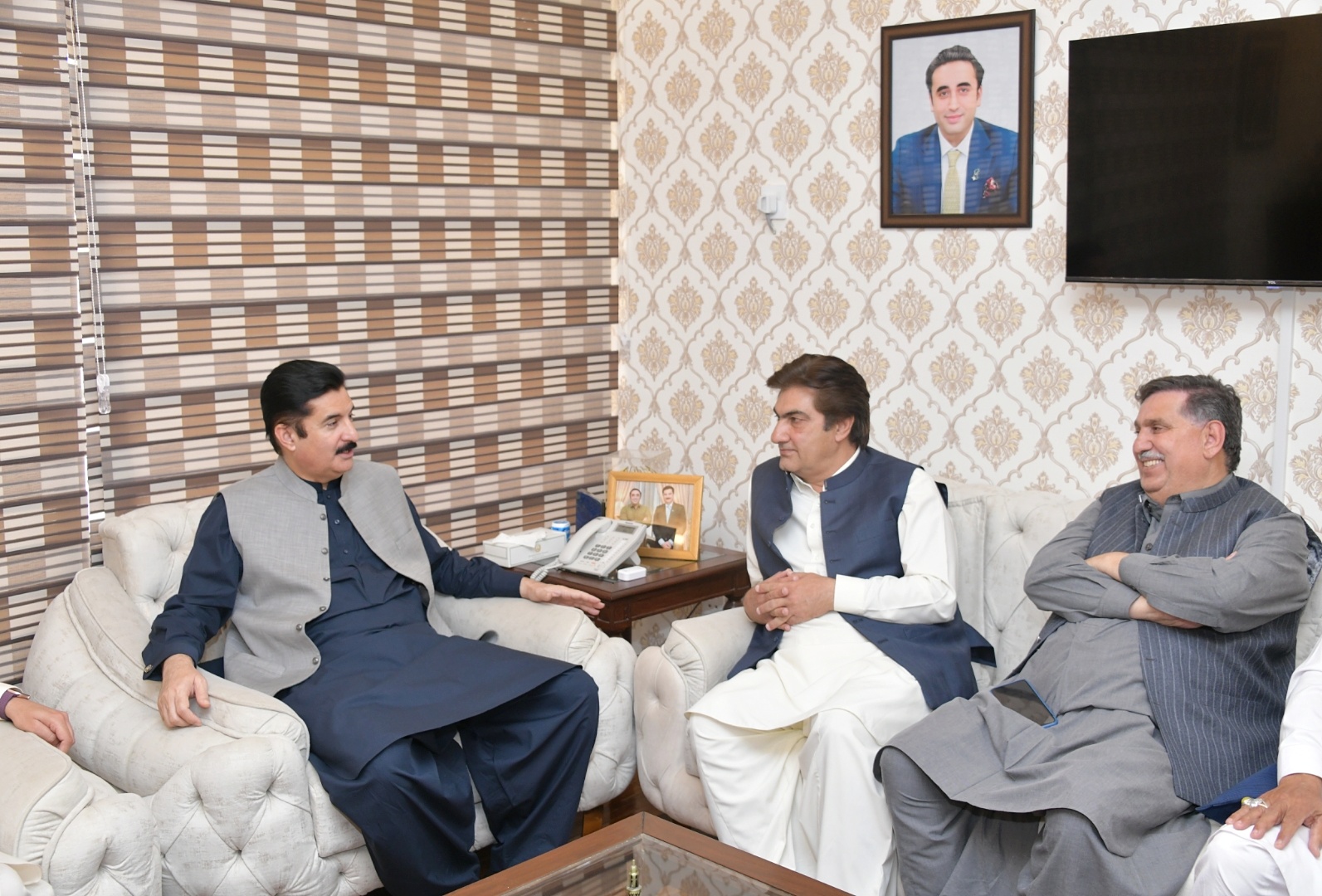 Kundi held a meeting with PPP Provincial President Muhammad Ali Shah Bacha