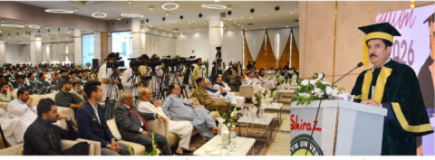Karim Kundi addresses the 7th convocation of Abasyn University 