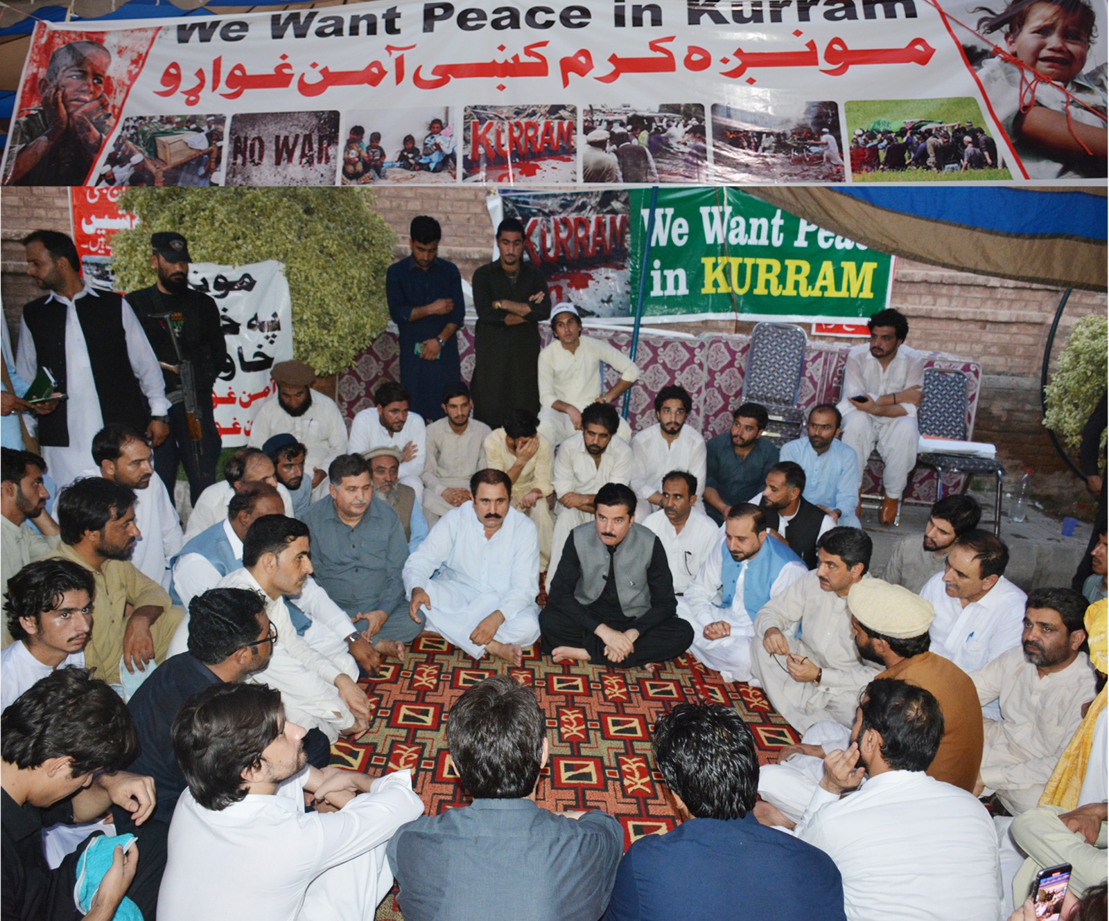 Governor Khyber Pakhtunkhwa Faisal Karim Kundi visited the Sit-in of Kurram, Para Chinar district people and assured them to resolve their problem.