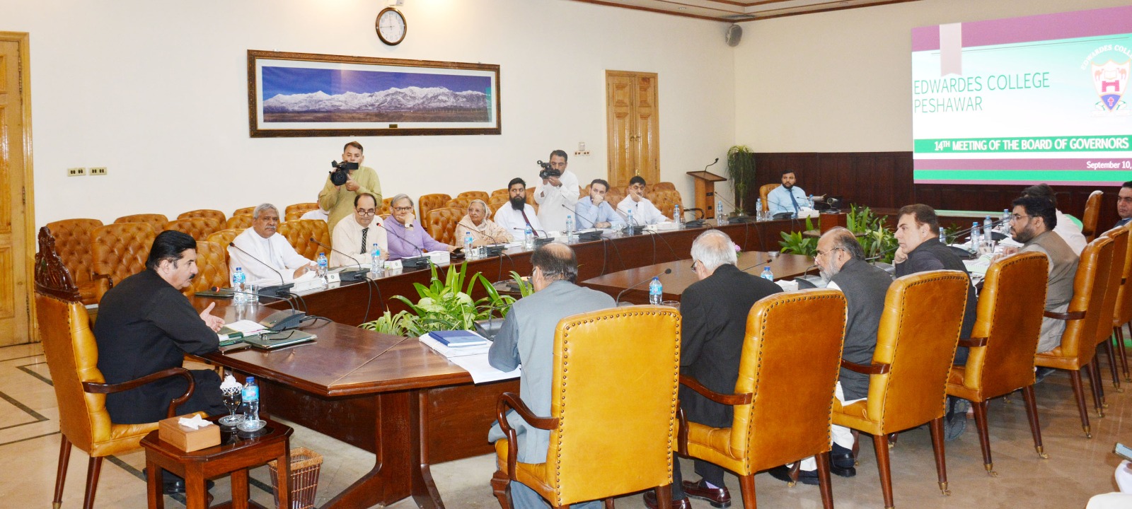 Governor Khyber Pakhtunkhwa Faisal Karim Kundi presides over the 14th BoGs meeting of Edwardes College at Governor House.