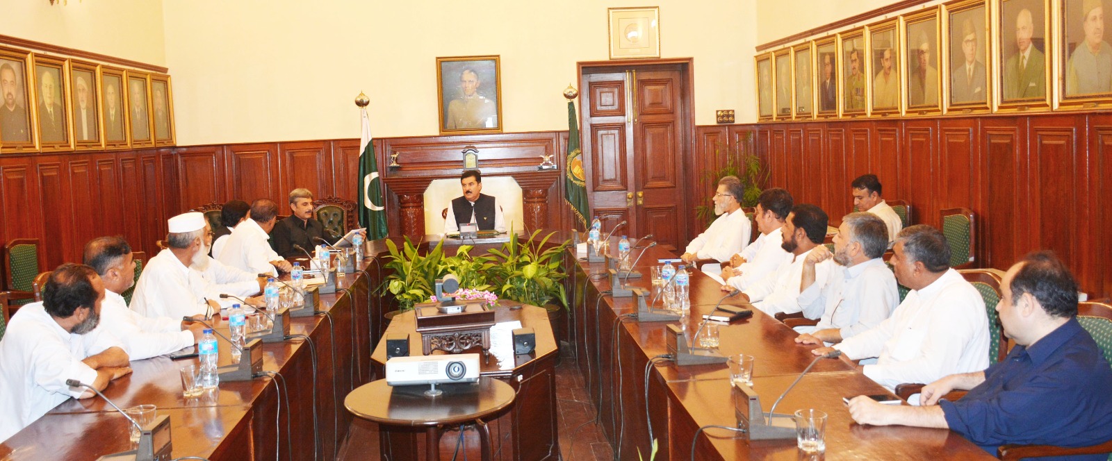 Governor Khyber Pakhtunkhwa Faisal Karim Kundi called on by All Teachers Association representative delegation at Governor House, Peshawar.