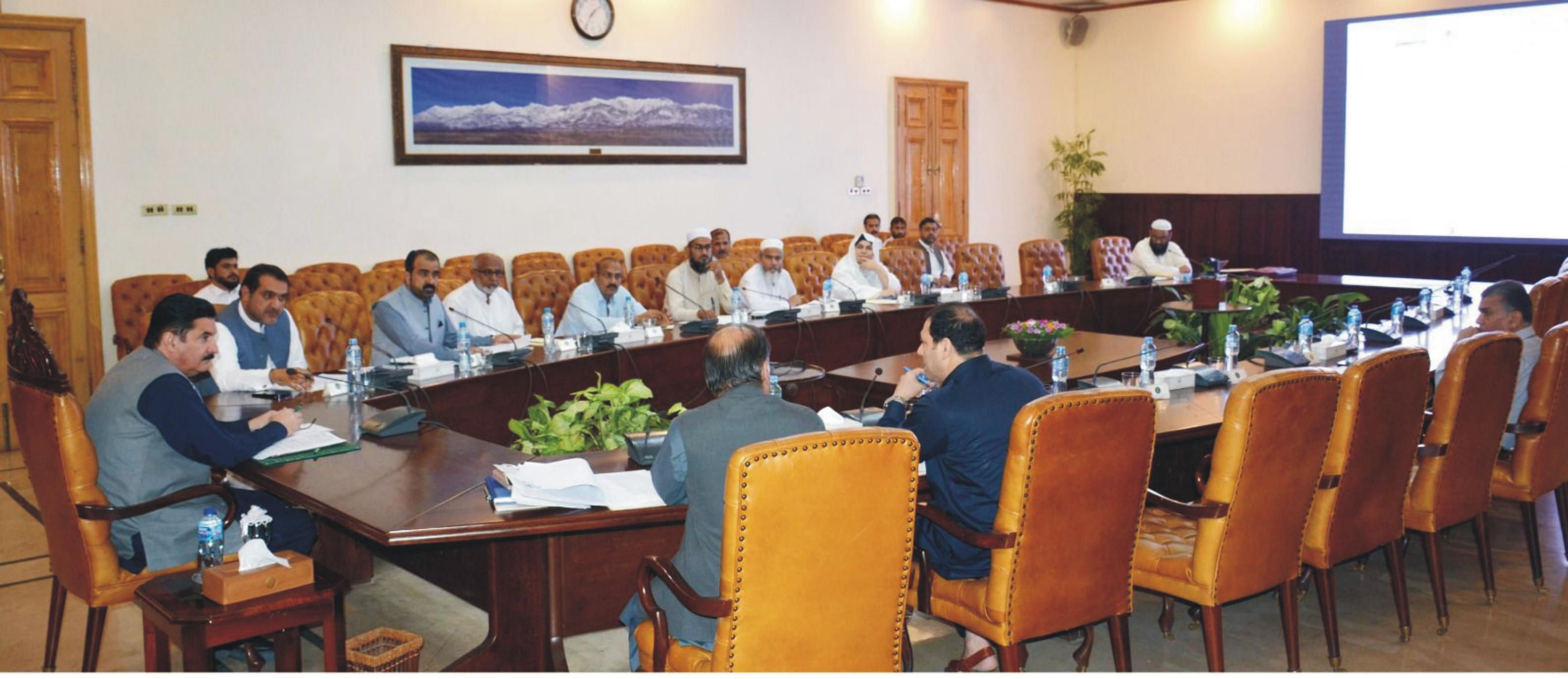 GOVERNOR KHYBER PAKHTUNKHWA FAISAL KARIM KUNDI PRESIDES OVER SPECIAL SENATE MEETING OF GOMAL UNIVERSITY AT GOVERNOR HOUSE ON MONDAY.