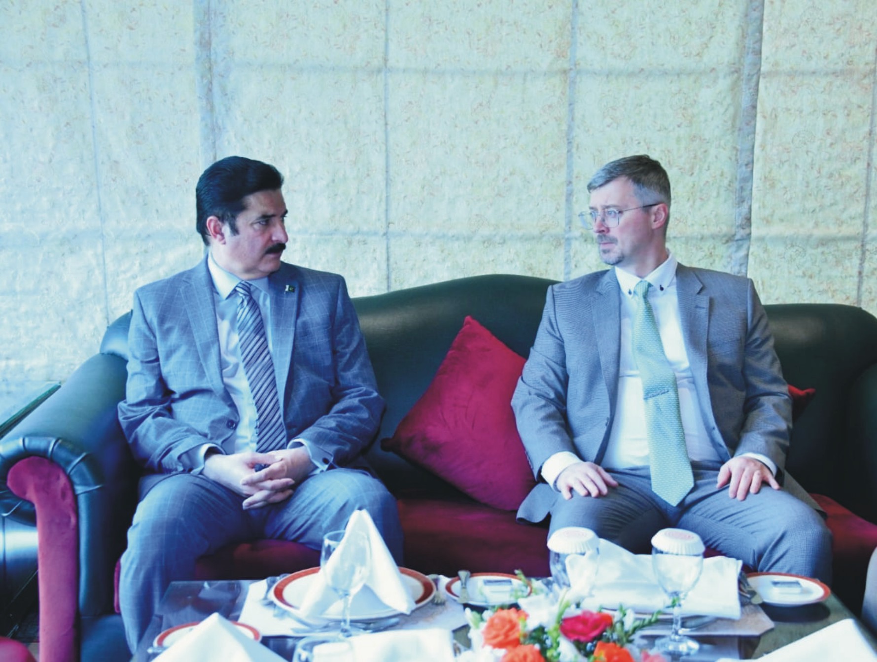 Governor Khyber Pakhtunkhwa Faisal Karim Kundi meets with Ambassador of Russia in Pakistan H.E Albet P Khorev and discussed matters relating mutual interest in Islamabad.