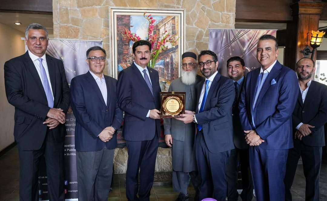 Governor Khyber Pakhtunkhwa Faisal Karim Kundi attends a business luncheon arranged by Management Association of Pakistan in Karachi.