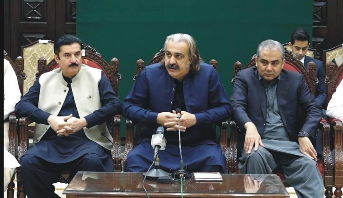 Governor Khyber Pakhtunkhwa Faisal Karim Kundi attends Grand Jirga at Chief Minister House, Peshawar on Thursday.