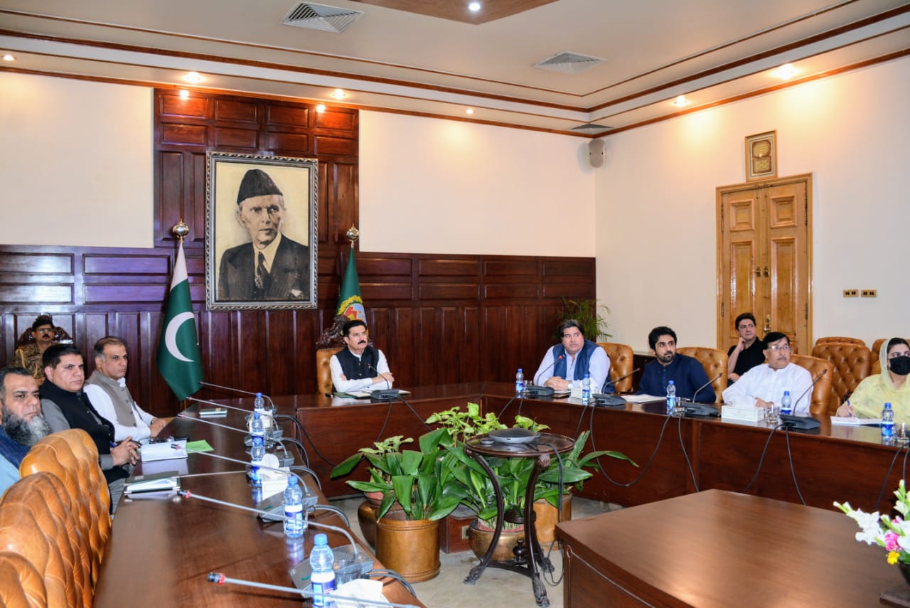 Kundi presides over a meeting at the Governor House to review the current situation of Afghan refugees