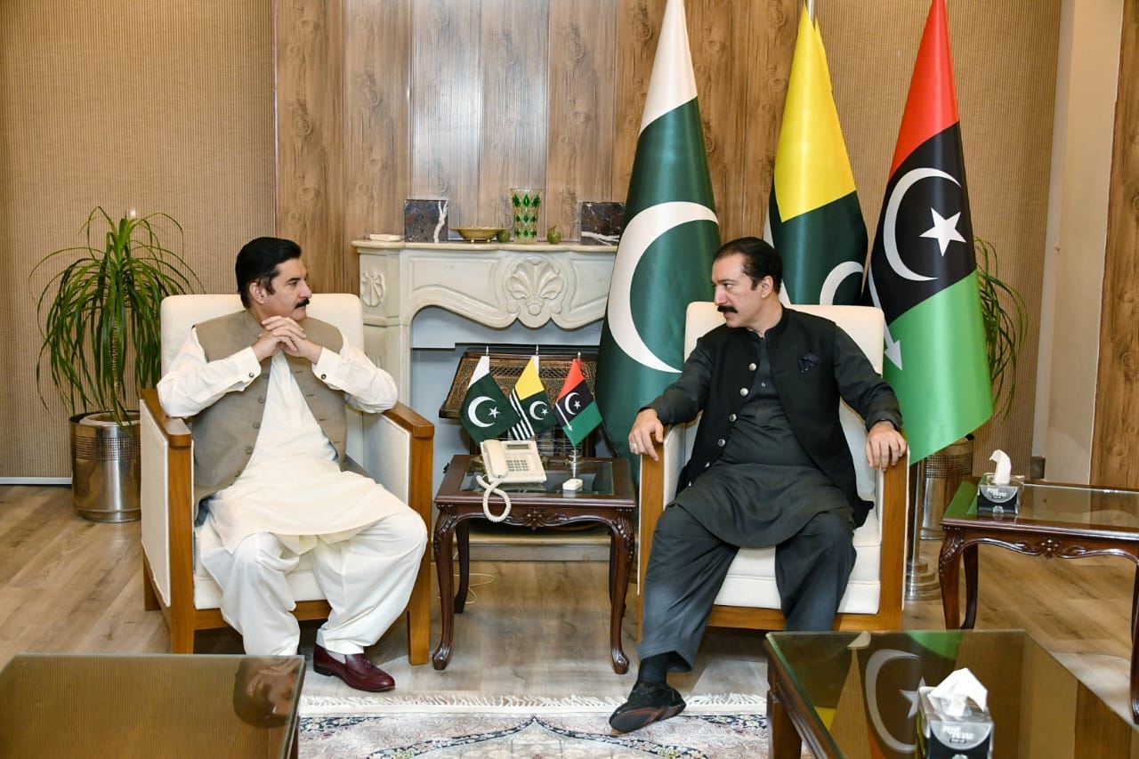 Faisal Karim Kundi meets with Prime Minister AJ&K Faisal Mumtaz Rathode at AJK House Islamabad and discussed government & political situation of Azad Jammu & Kashmir.