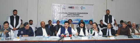  Governor Khyber Pakhtunkhwa Faisal Karim Kundi attends provincial Seminar on NFC Awards and the Case of Khyber Pakhtunkhwa, arranged by CGPA at University of Peshawar on Thursday.