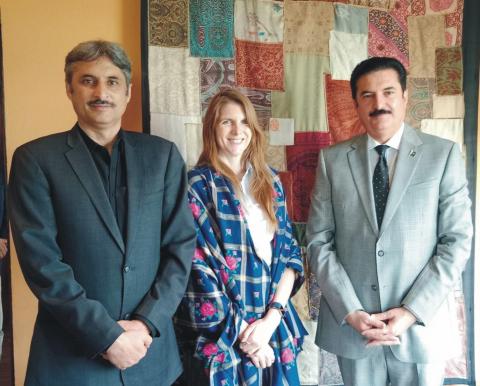  Governor Khyber Pakhtunkhwa Faisal Karim Kundi meets British High Commissioner H.E Jane Marriott at Serena Hotel. MPA Ahmad karim Kundi was also present in the meeting.