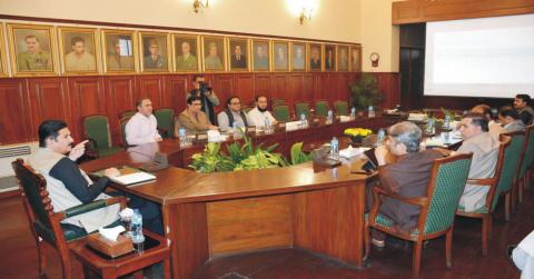 Governor Khyber Pakhtunkhwa Faisal karim Kundi presides over a meeting with SNGPL authorities regarding Gas Issues in DIKhan and all southern districts at Governor House on TUESDAY.