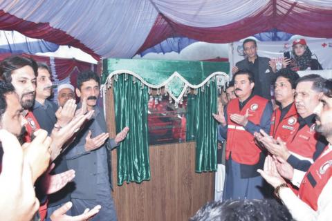  Governor Khyber Pakhtunkhwa Faisal Karim Kundi inaugurates Civil Dispensary at Diyal, Dera Ismail Khan, established by Pakistan Red Crescent KP Branch.